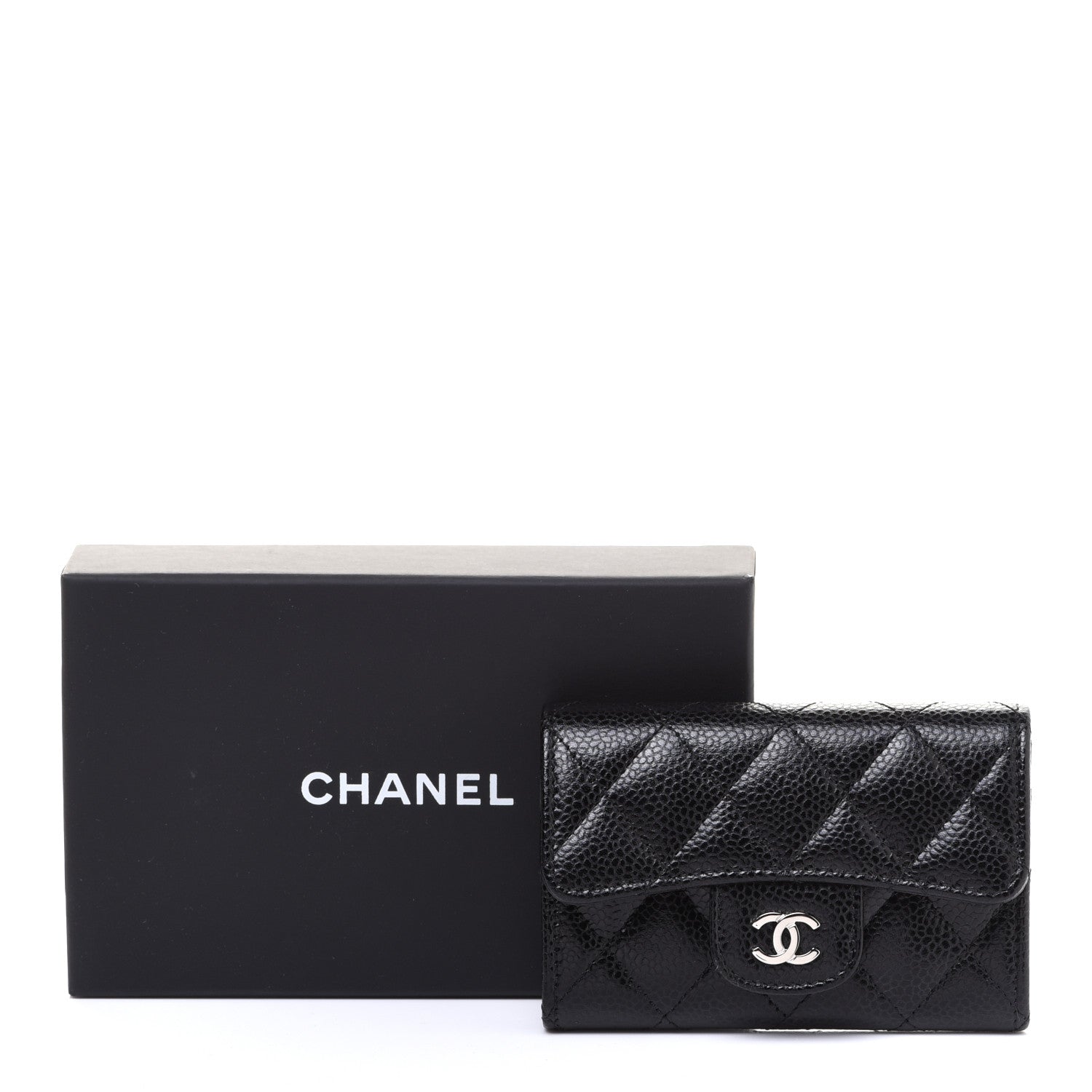 Chanel Caviar Quilted Flap Card Holder Black 9 of 9