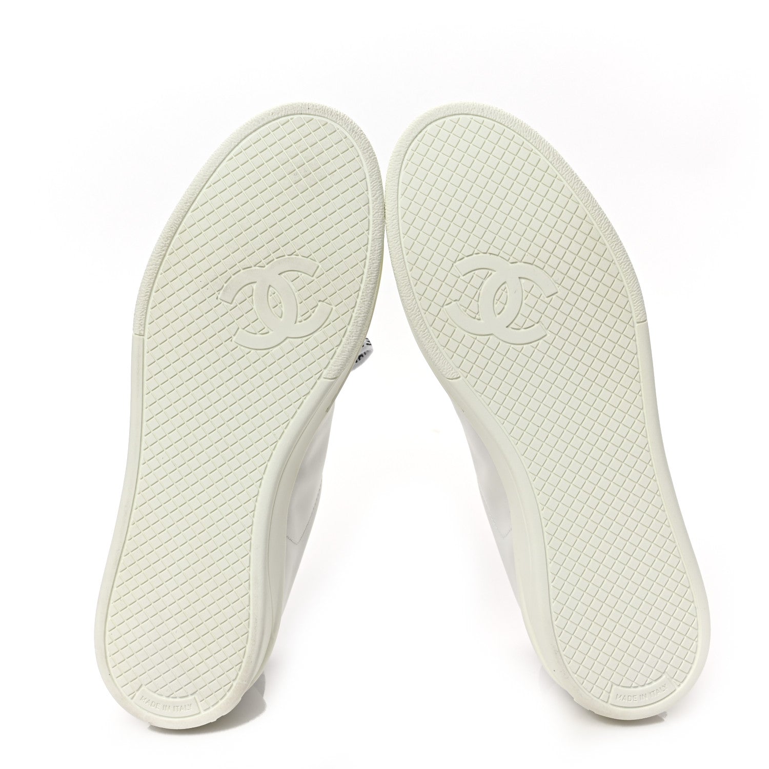 Chanel Calfskin CC Womens Sneakers 37 White 8 of 10