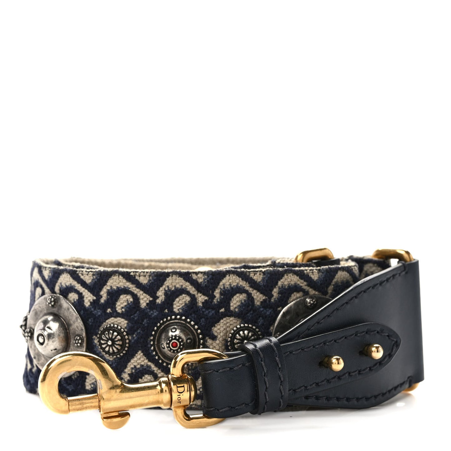 Oblique Studded Shoulder Strap Blue