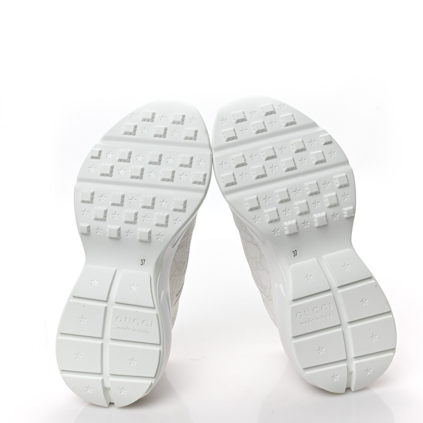 GG Supreme Monogram Womens Rhyton Sneakers 37 White