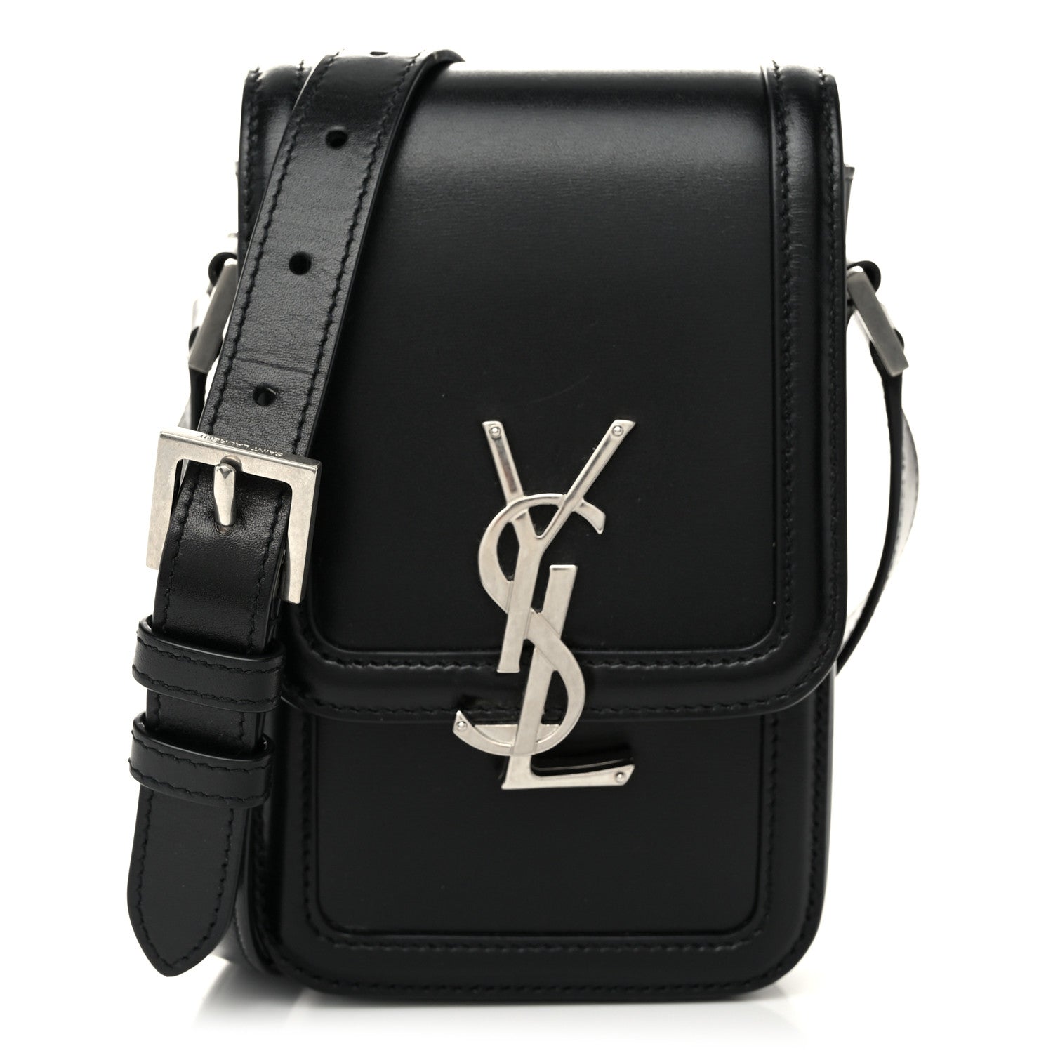 Saint Laurent Smooth Calfskin Mini Solferino Satchel Black 1 of 10