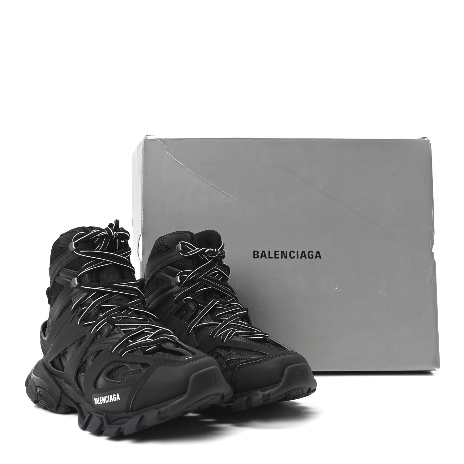 Balenciaga Mesh Nylon Mens Track Hike Sneakers 43 Black 10 of 10