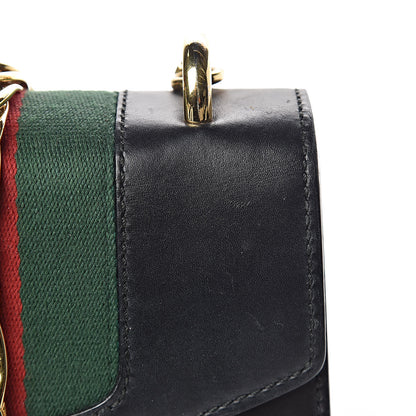 Gucci Calfskin Mini Sylvie Chain Shoulder Bag Black 19 of 26