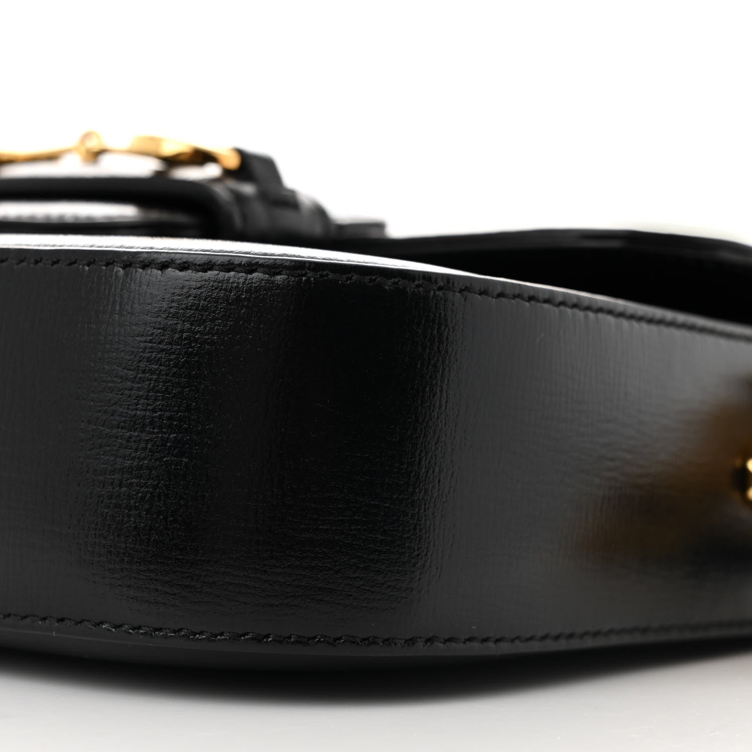 Gucci Azalea Calfskin Web Mini Horsebit 1955 Shoulder Bag Black 10 of 13