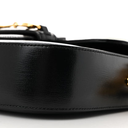 Gucci Azalea Calfskin Web Mini Horsebit 1955 Shoulder Bag Black 10 of 13