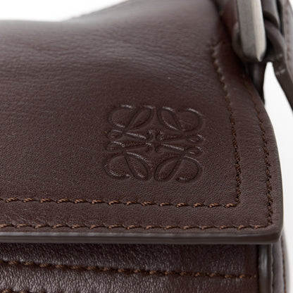 Loewe Shiny Calfskin Small Puzzle Biker Bag Dark Brown 8 of 11