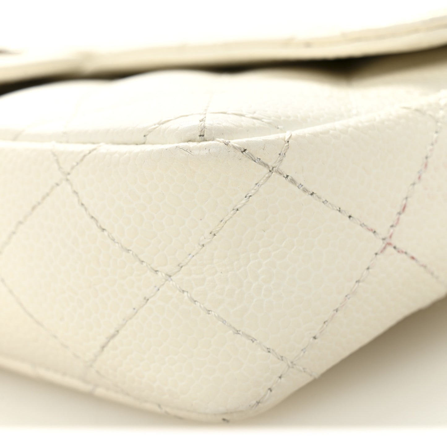 Caviar Quilted East West Flap White