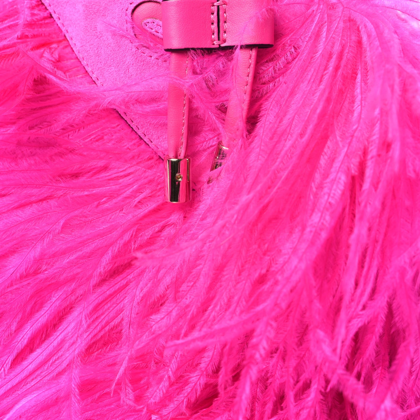 Suede Ostrich Marie Jane Bucket Diva