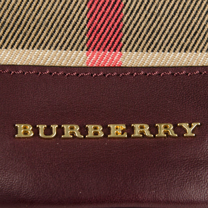 Burberry Suede Fringe House Check Baby Bucket Bag Elderberry 8 of 9