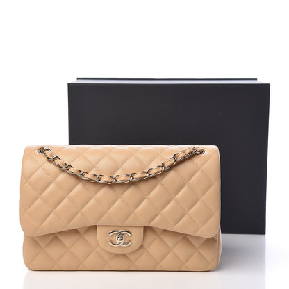 Chanel Caviar Quilted Jumbo Double Flap Beige Clair 11 of 11