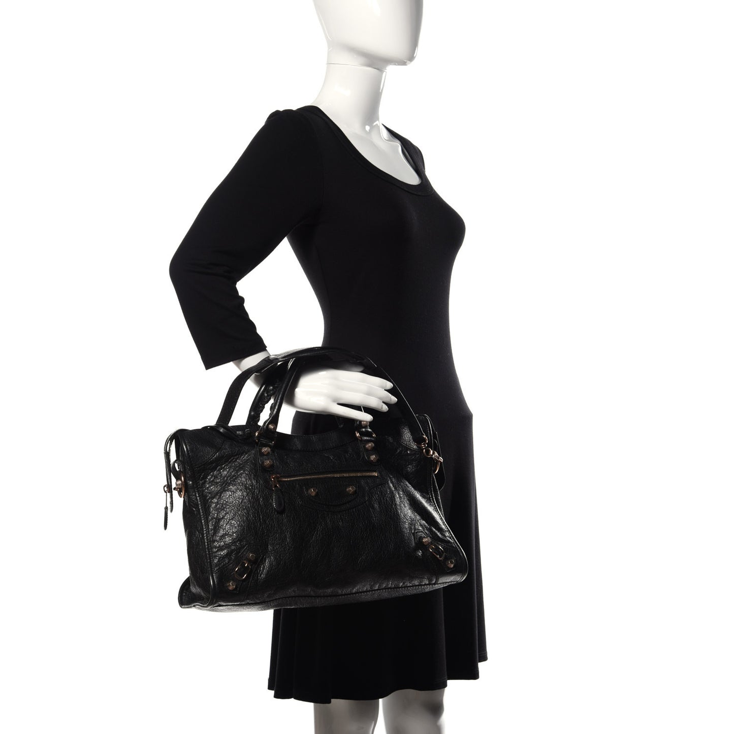 Agneau Giant 12 Rose Gold Hardware City Black