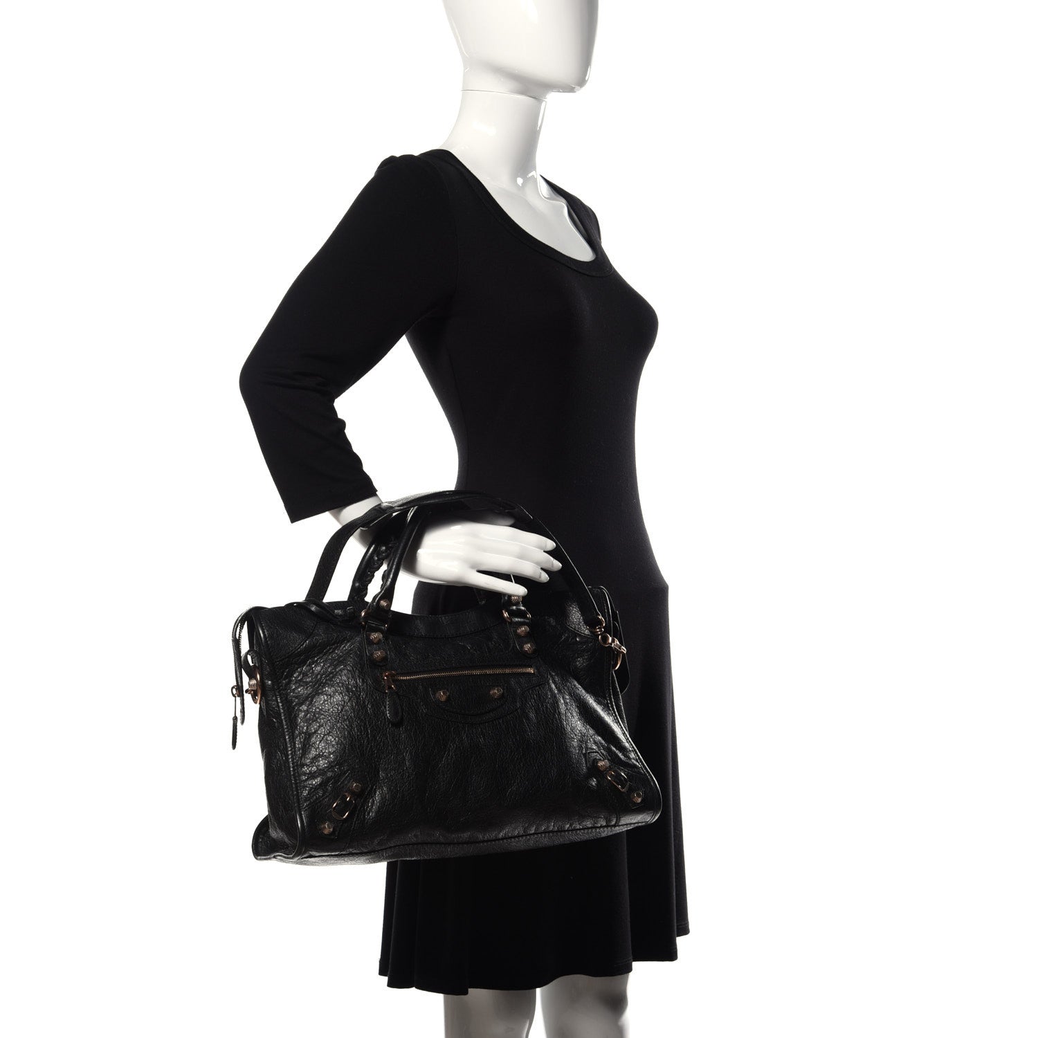 Balenciaga Agneau Giant 12 Rose Gold Hardware City Black 2 of 9