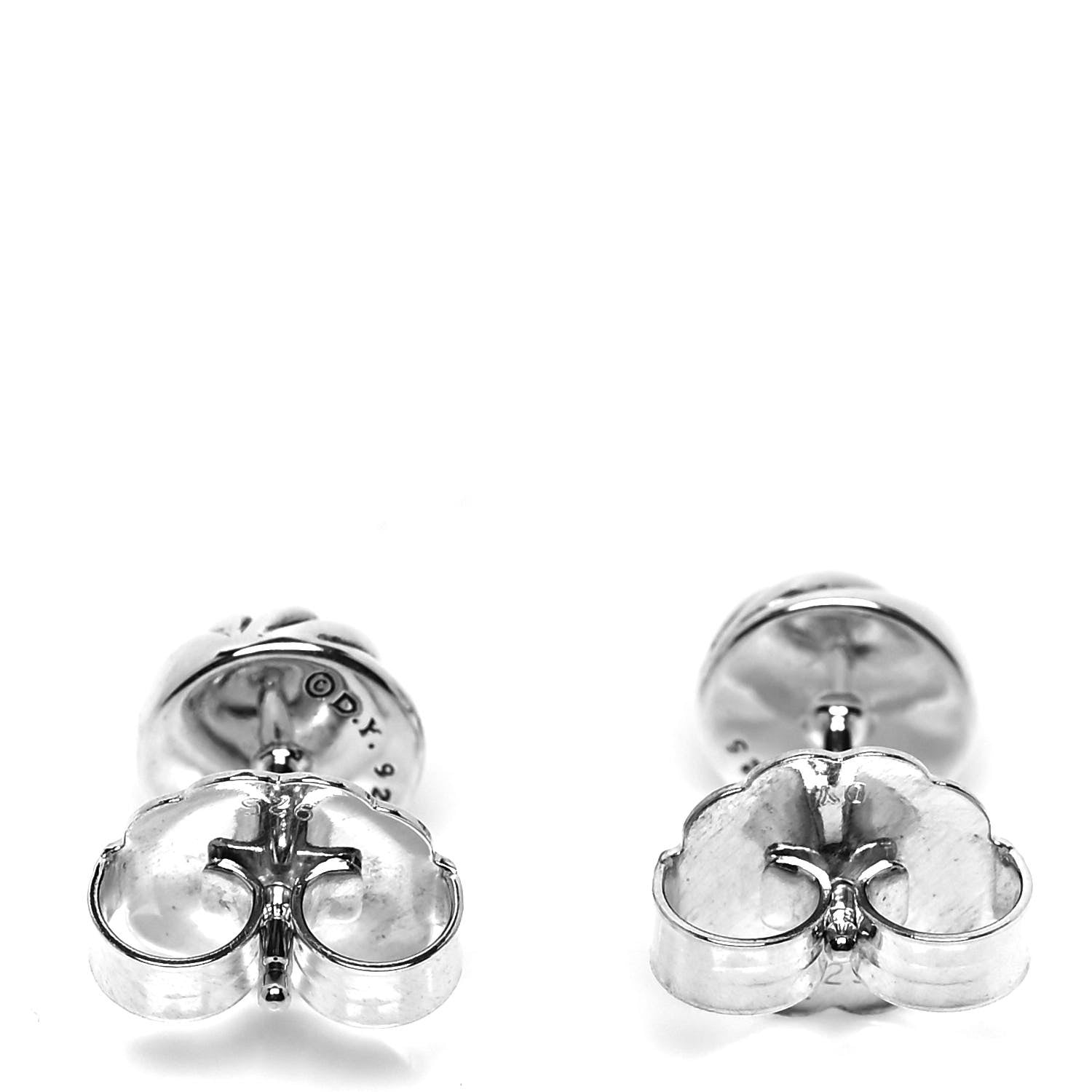 David Yurman Sterling Silver 8mm Sculpted Cable Stud Earrings 4 of 4