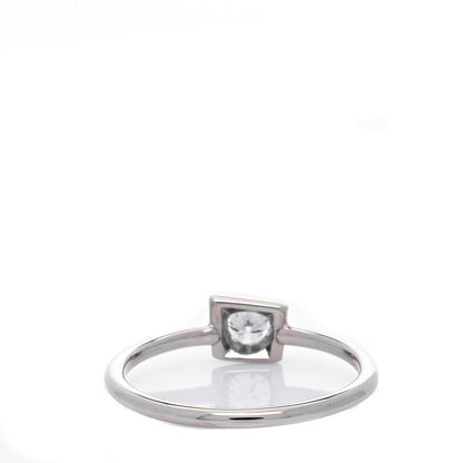 Tiffany 18K White Gold Diamond .17ct Frank Gehry Torque Ring 53 6.25 3 of 5