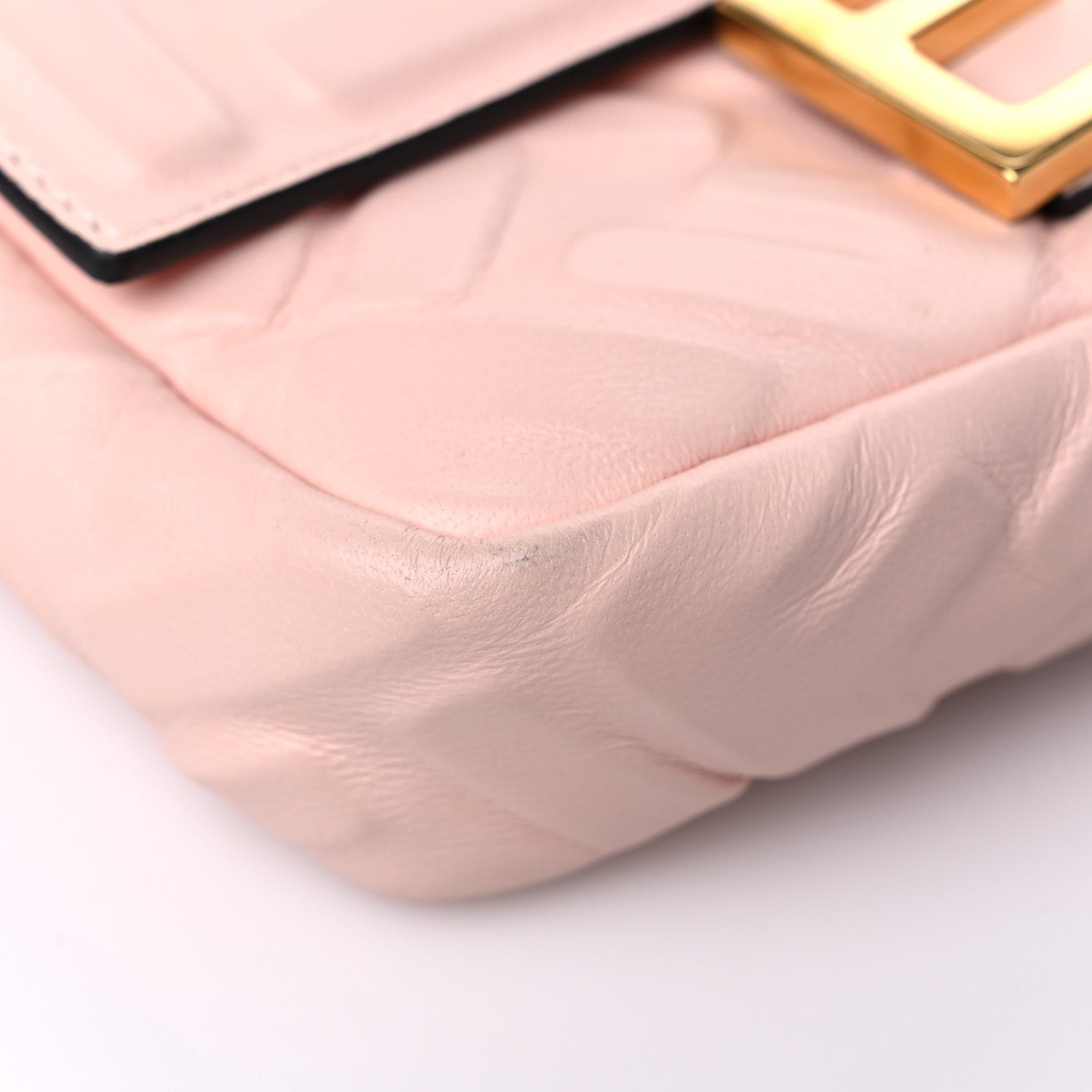 Fendi Nappa FF 1974 Embossed Mini Baguette Rosa Quarzo 8 of 13