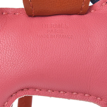 Hermes Milo Lambskin Grigri Rodeo Bag Charm PM Rose Azalee Cornaline Bleu De Malte 3 of 5