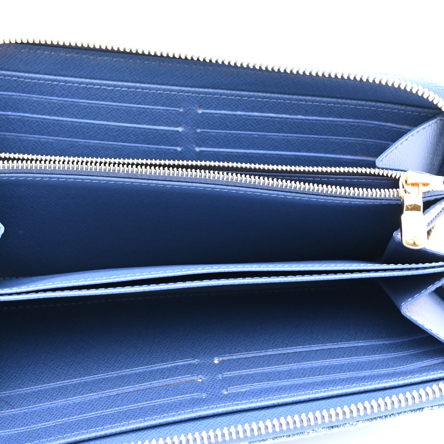 Monogram Denim Zippy Wallet NM Blue