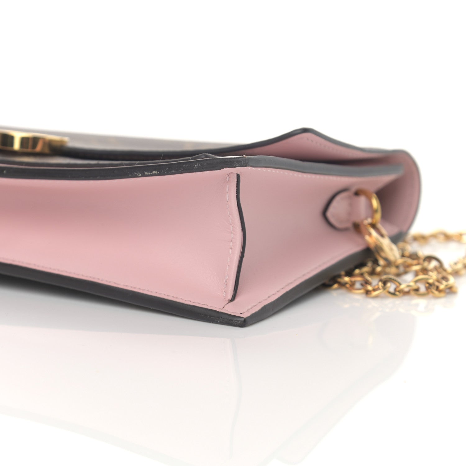 Louis Vuitton Monogram Flore Chain Wallet Rose Ballerine 10 of 11