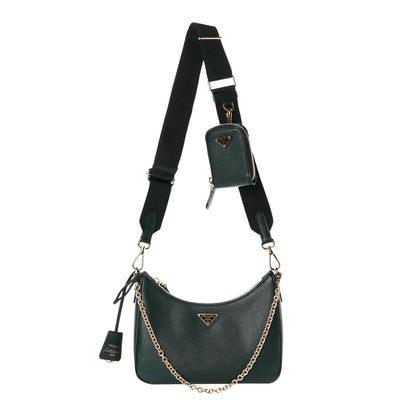 Prada Saffiano Lux Re-Edition 2005 Shoulder Bag Smeraldo 1 of 4