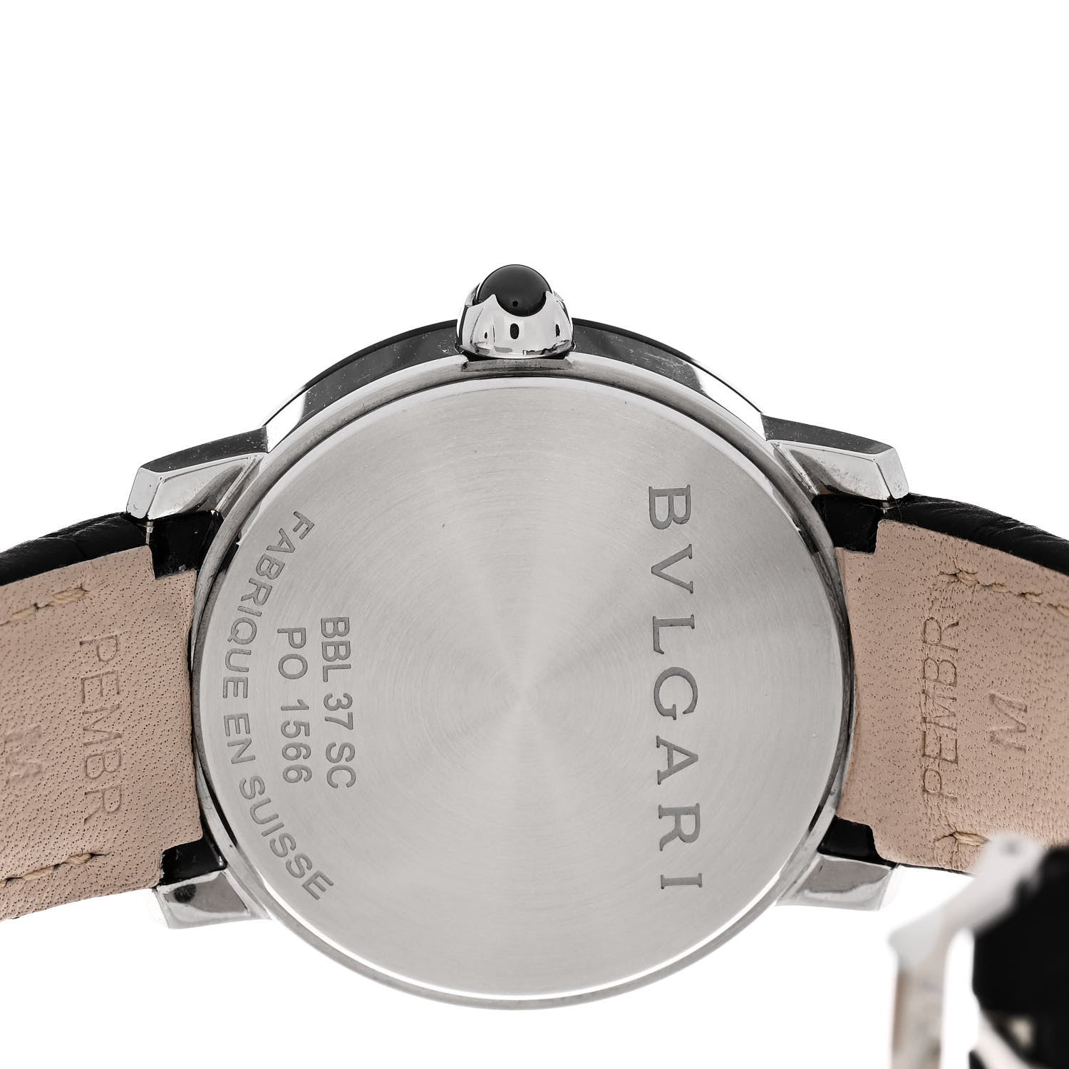 Bulgari Stainless Steel Alligator Diamond 37mm Automatic Watch Black 4 of 5