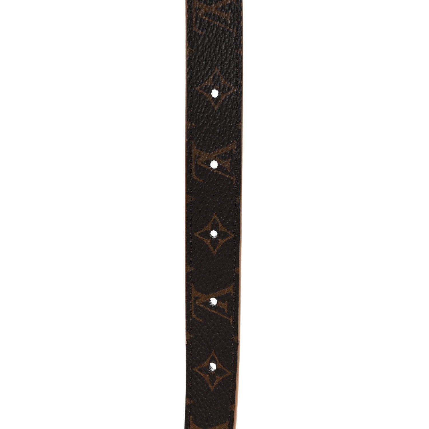 Louis Vuitton Calfskin Monogram 20mm LV Iconic Reversible Belt 75 30 Arizona Beige 5 of 7