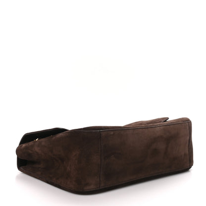 Chanel Suede Calfskin Small Souplissimo Maxi Flap Dark Brown 3 of 10