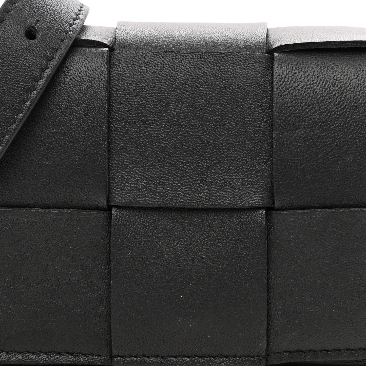 Lambskin Maxi Intreccio Candy Cassette Crossbody Bag Black