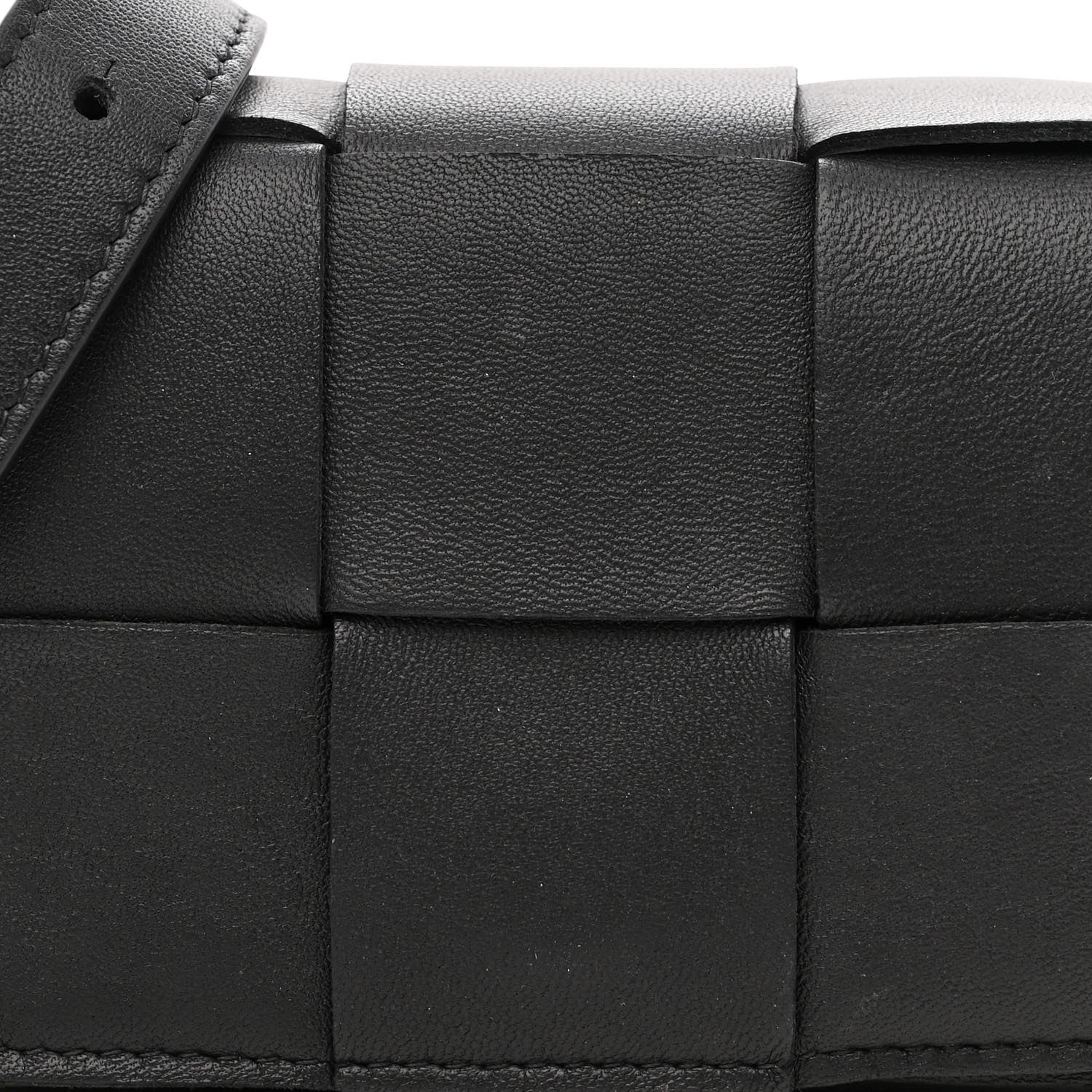 Bottega Veneta Lambskin Maxi Intreccio Candy Cassette Crossbody Bag Black 8 of 10