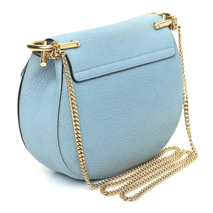 Chloe Grained Lambskin Mini Drew Shoulder Bag Cloudy Blue 2 of 5