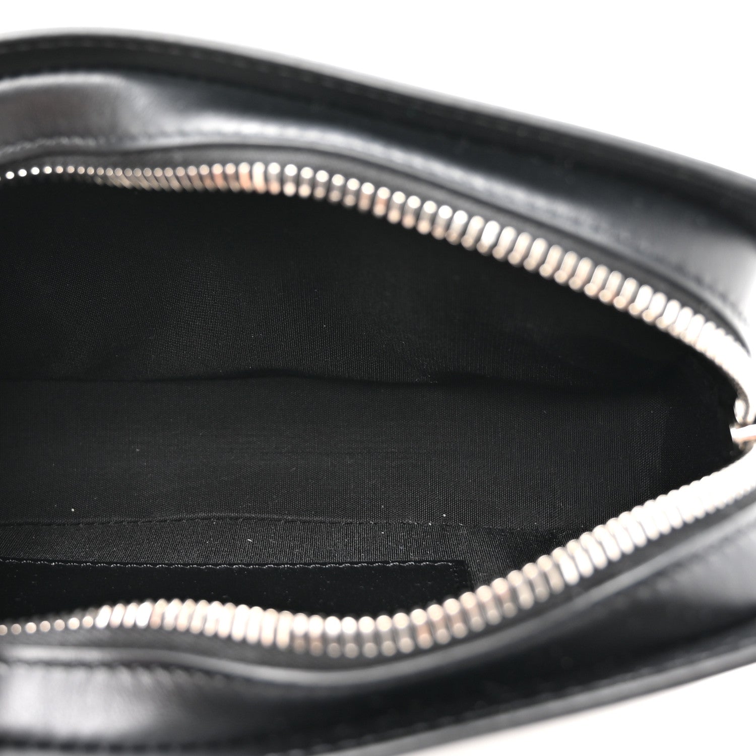 Off-White Calfskin Medium Zip Tie Clutch Black 5 of 9