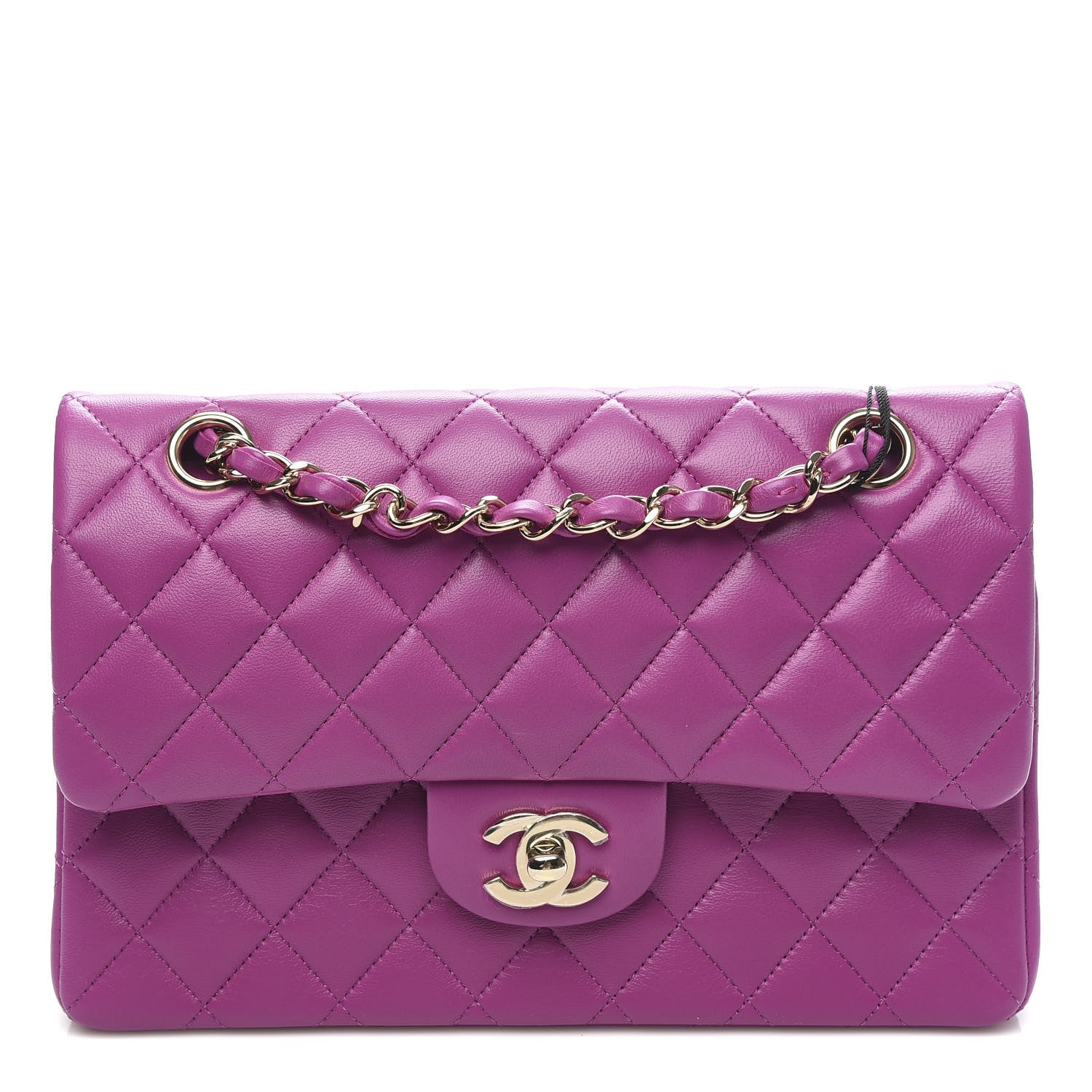 Chanel Lambskin Quilted Small Double Flap Purple 1 of 11