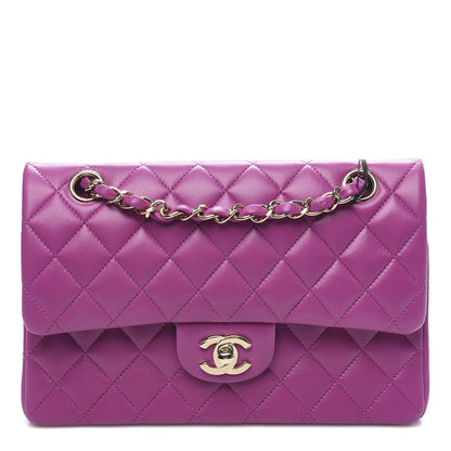 Chanel Lambskin Quilted Small Double Flap Purple 1 of 11