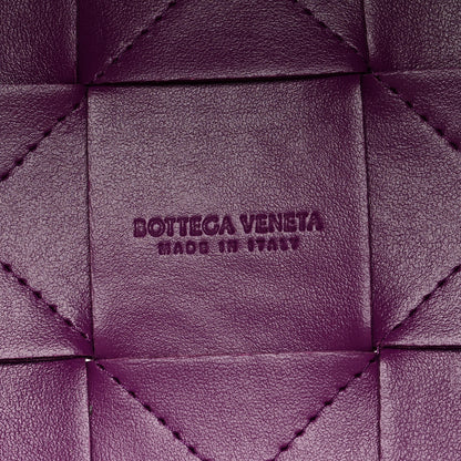 Bottega Veneta Gloss Calfskin Croc Embossed Intreccio Mini Cassette Crossbody Bucket Bag Venom 6 of 8