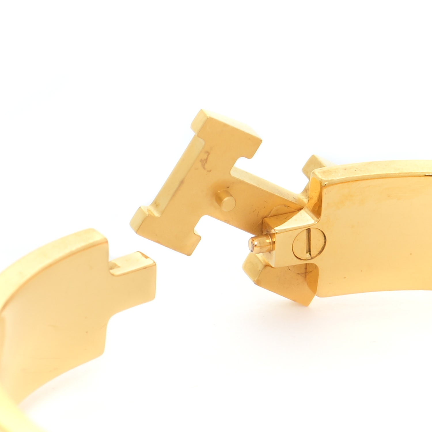 Hermes Enamel Narrow Clic Clac H Bracelet PM Orange 4 of 7