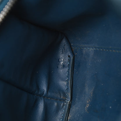 Balenciaga Calfskin Crocodile Embossed Neo Classic Silver Hardware Mini City Dark Petrol Blue 14 of 15