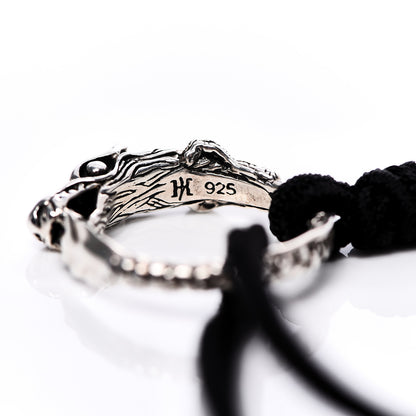 John Hardy Sterling Silver Cord Naga Dragon Bracelet Black 4 of 4