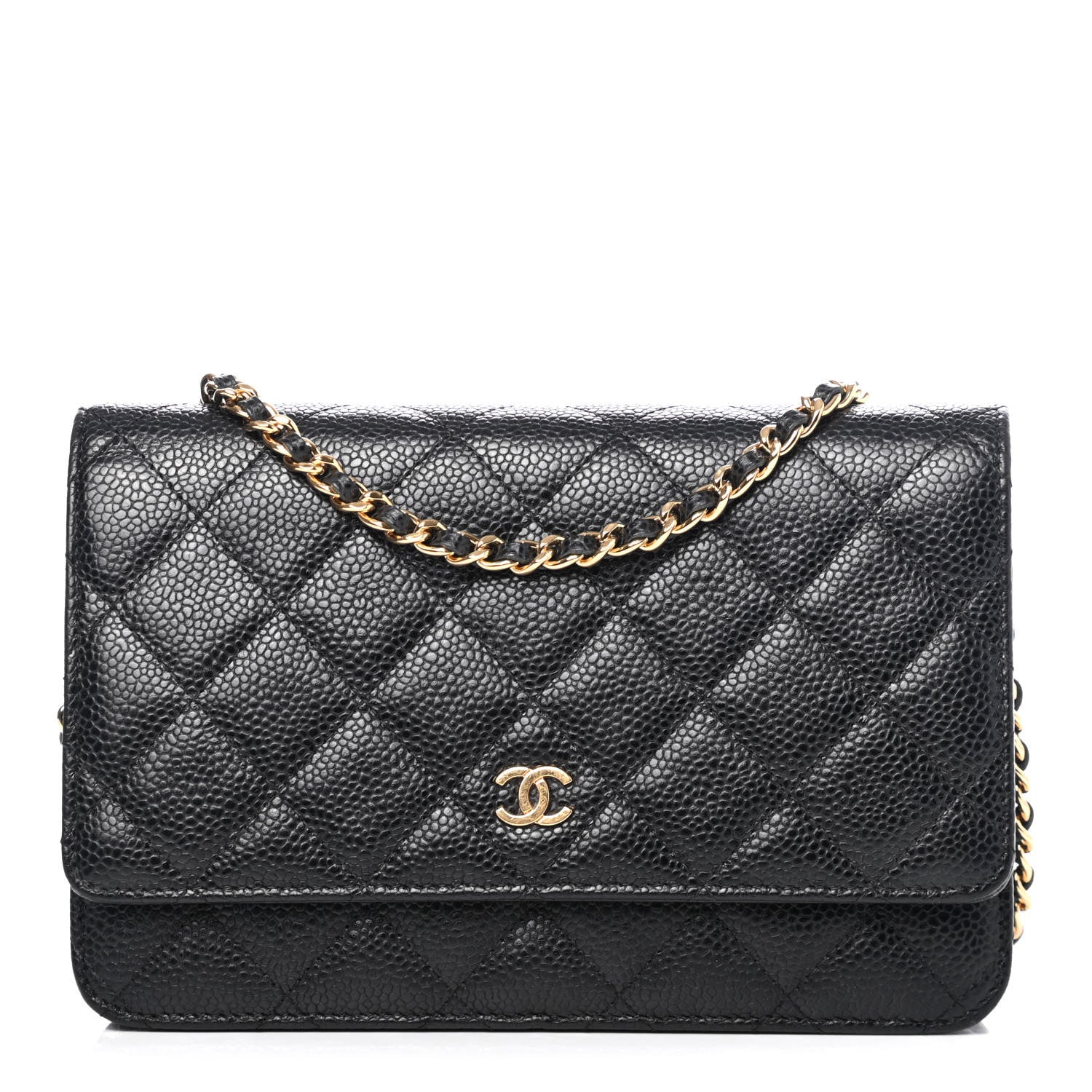 Chanel Caviar Quilted Wallet On Chain WOC Black 1 of 4