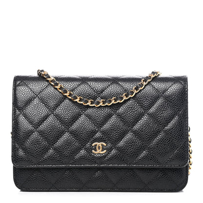 Chanel Caviar Quilted Wallet On Chain WOC Black 1 of 4