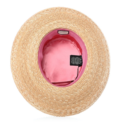 Gucci Straw Pearl Embellished Notte Hat L 3 of 4