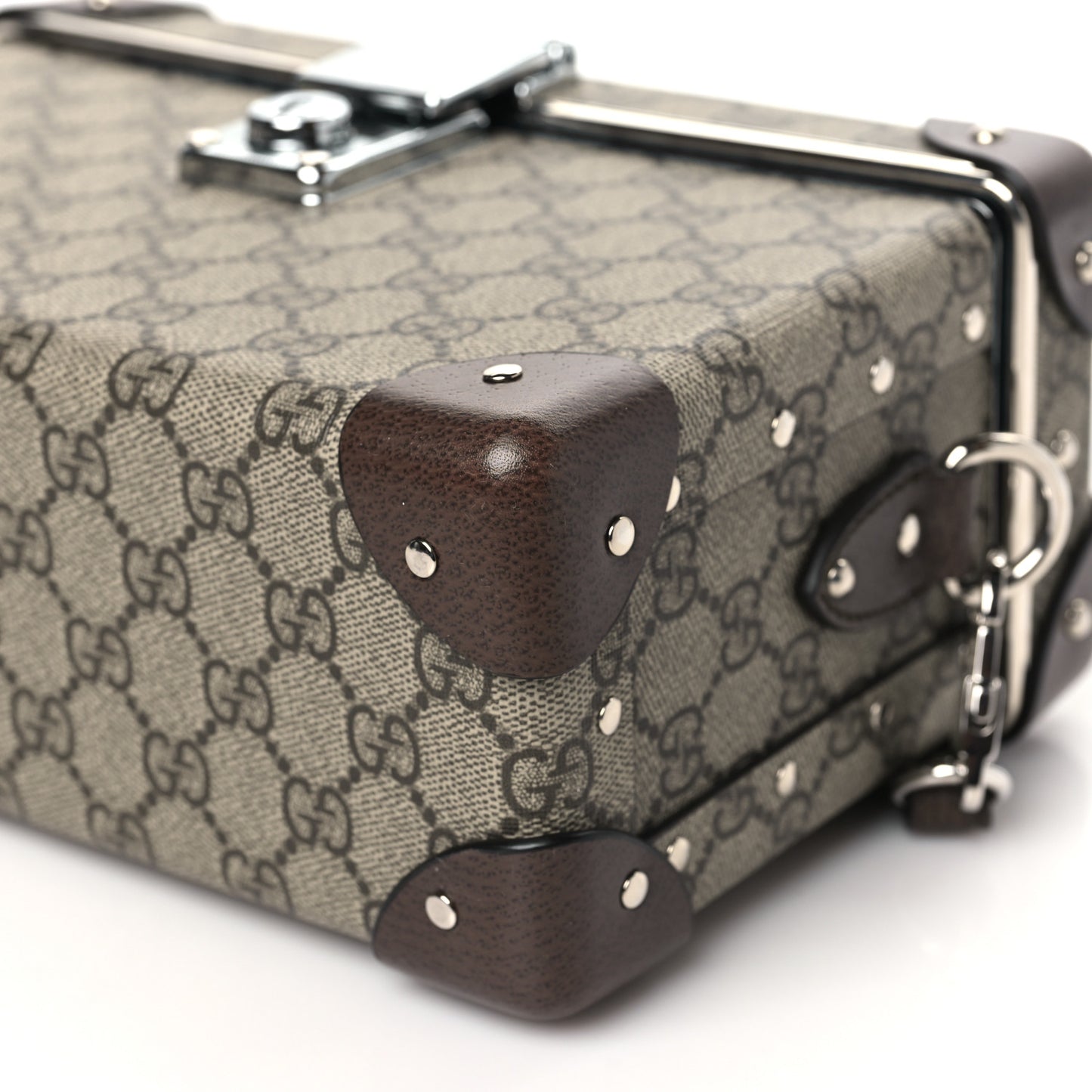 GG Supreme Monogram Globe-Trotter Beauty Case Brown