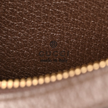 Gucci GG Supreme Monogram Textured Calfskin Web Mini Ophidia Half Moon Hobo Beige Ebony New Acero 6 of 10