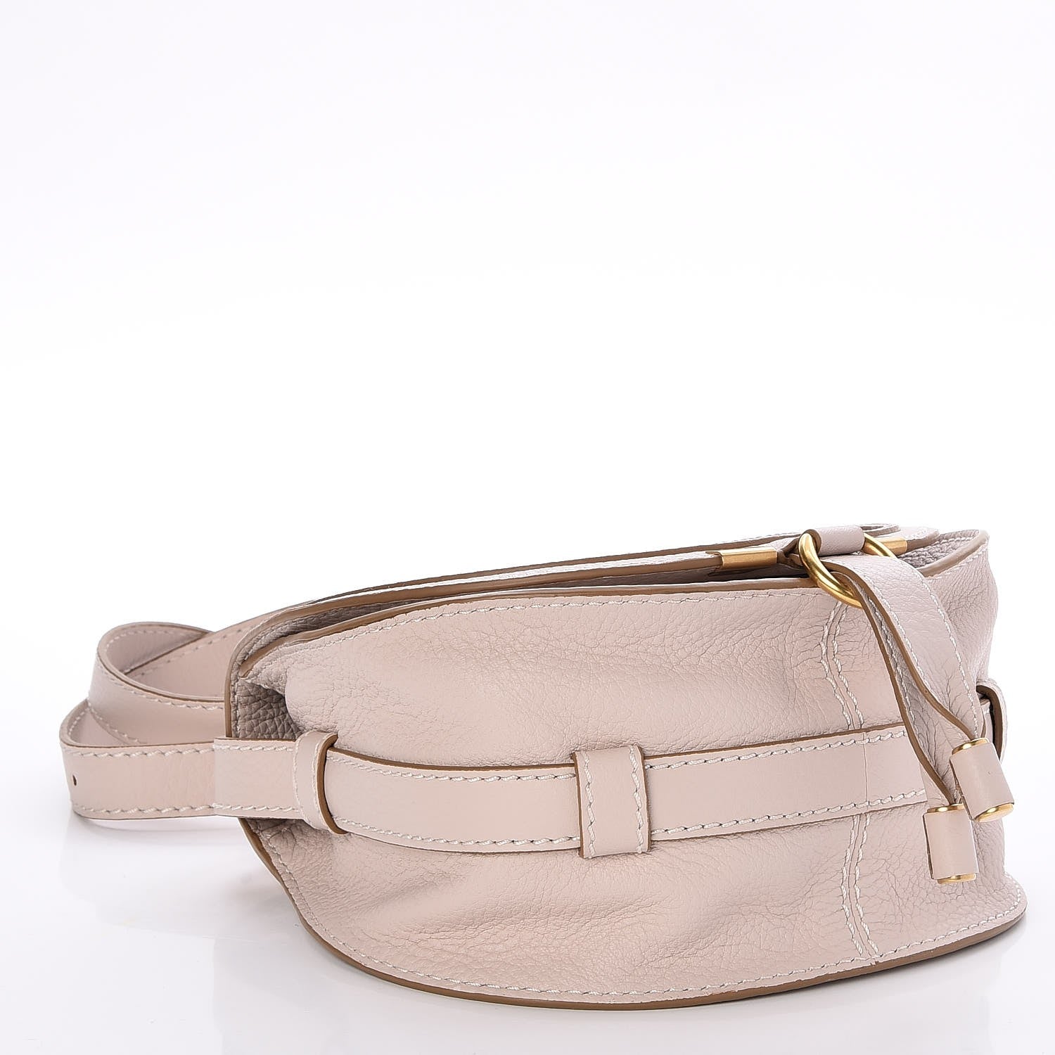 Chloe Calfskin Mini Marcie Round Crossbody Bag Abstract White 4 of 7