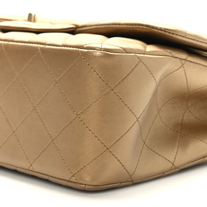Chanel Metallic Lambskin Quilted Jumbo Double Flap Gold 9 of 9