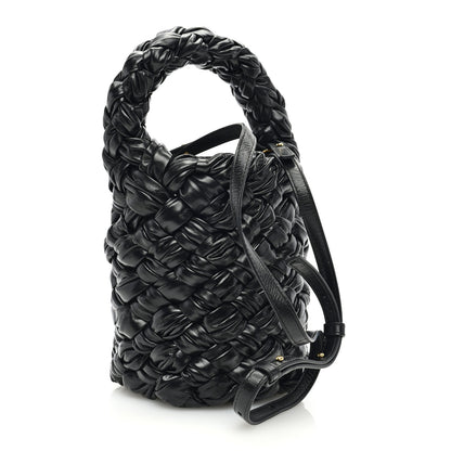 Bottega Veneta Calfskin Intrecciato Kalimero Bucket Bag Black 4 of 10