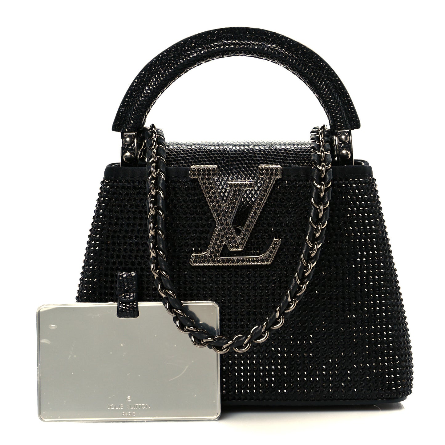 Swarovski Crystal Satin Lizard Nano Capucines Black