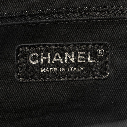 Chanel Grained Calfskin Large Coco Eyelets Shopping Tote Black 6 of 11