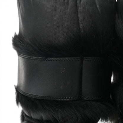 Christian Dior Canvas Calfskin Fur Womens Moon Boots 35-37 Black 10 of 10