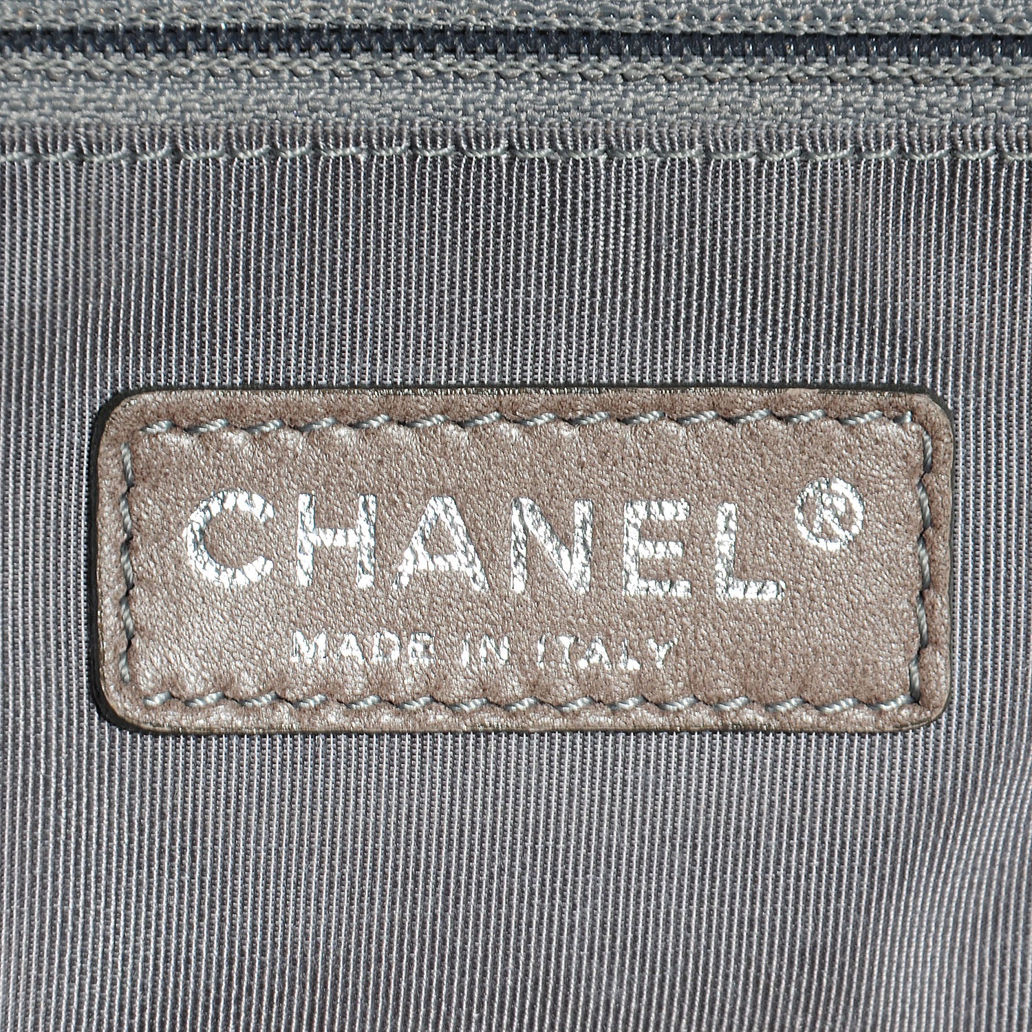 Chanel Metallic Cracked Calfskin Modern Chain Tote Dark Silver 6 of 7