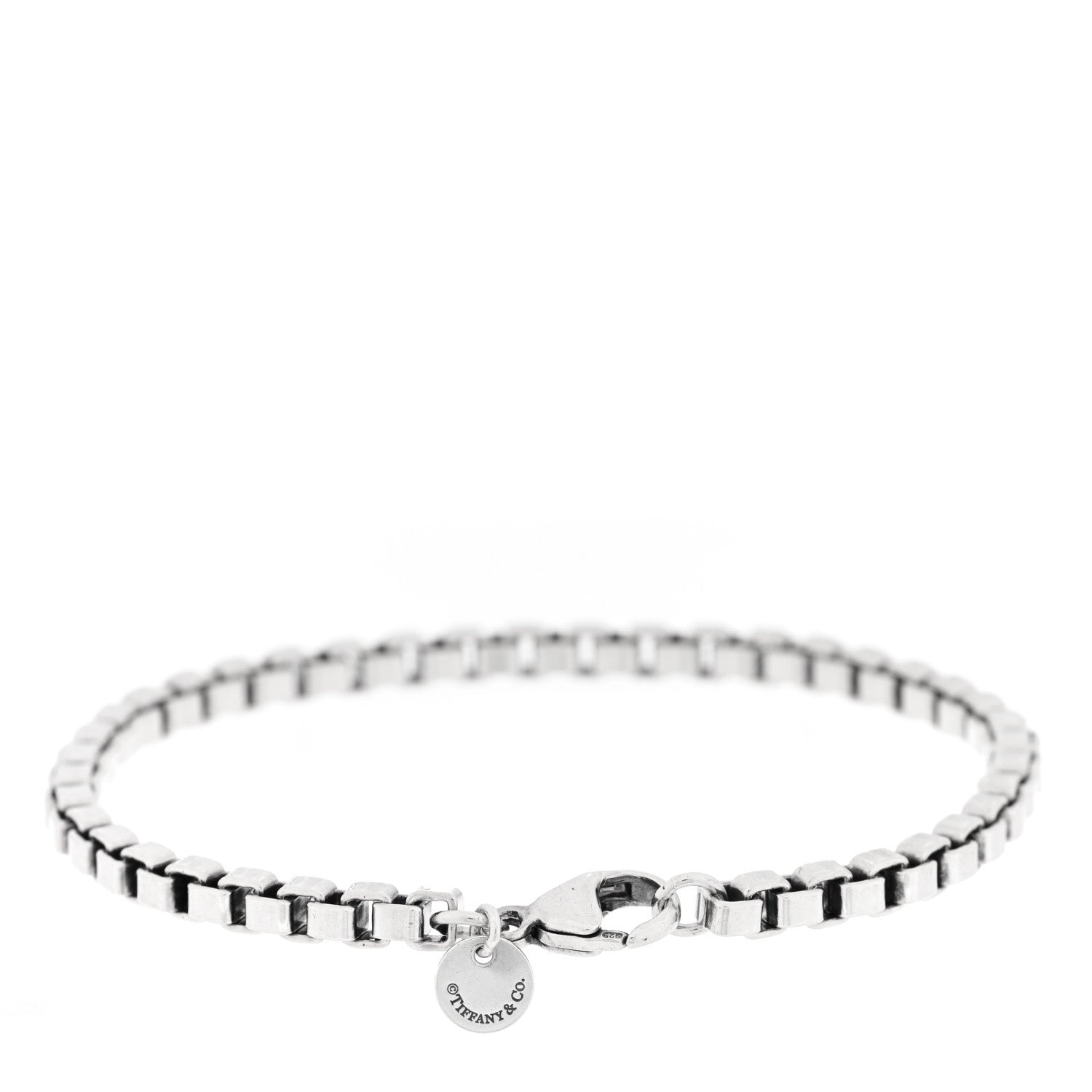 Tiffany Sterling Silver 4mm Venetian Link Bracelet 2 of 3