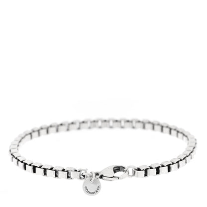 Tiffany Sterling Silver 4mm Venetian Link Bracelet 2 of 3